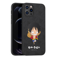 ESCASE 苹果12Proma手机壳 iPhone12护套6.7英寸全包液态硅胶超薄防摔软壳可爱卡通男女通用紫色航海王