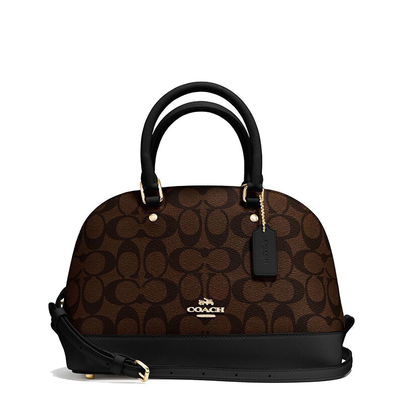 蔻驰(COACH)新款女士经典C纹手提斜跨小号贝壳包女包 F58295