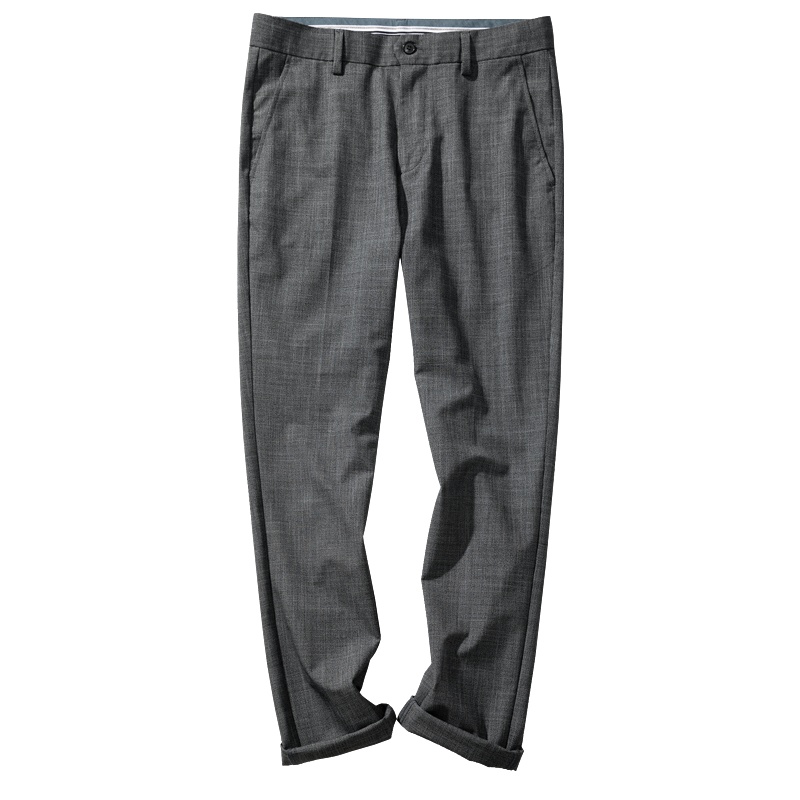 千纸鹤裤子男2019春韩版休闲潮流刺绣男士修身弹力长裤70119