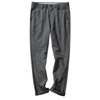 千纸鹤裤子男2019春韩版休闲潮流刺绣男士修身弹力长裤70119