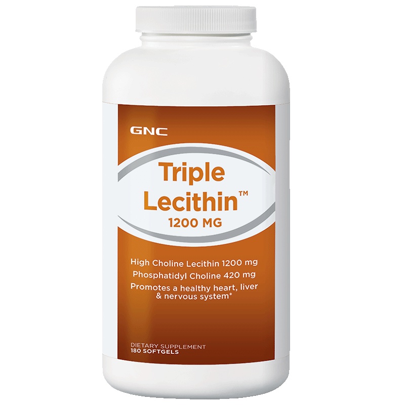 GNC 健安喜 三倍高浓缩大豆卵磷脂胶囊 180粒/瓶 美国进口 膳食营养补充剂 360克