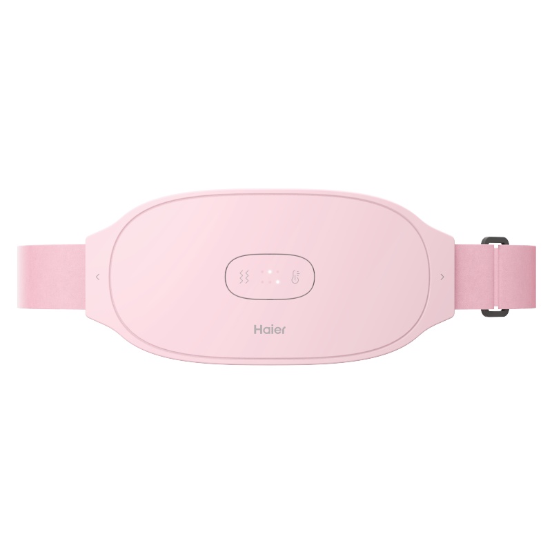 海尔(Haier)暖宫腰带痛经姨妈神器腹部暖宫按摩仪加热震动按摩器女生肚子疼礼物 粉色