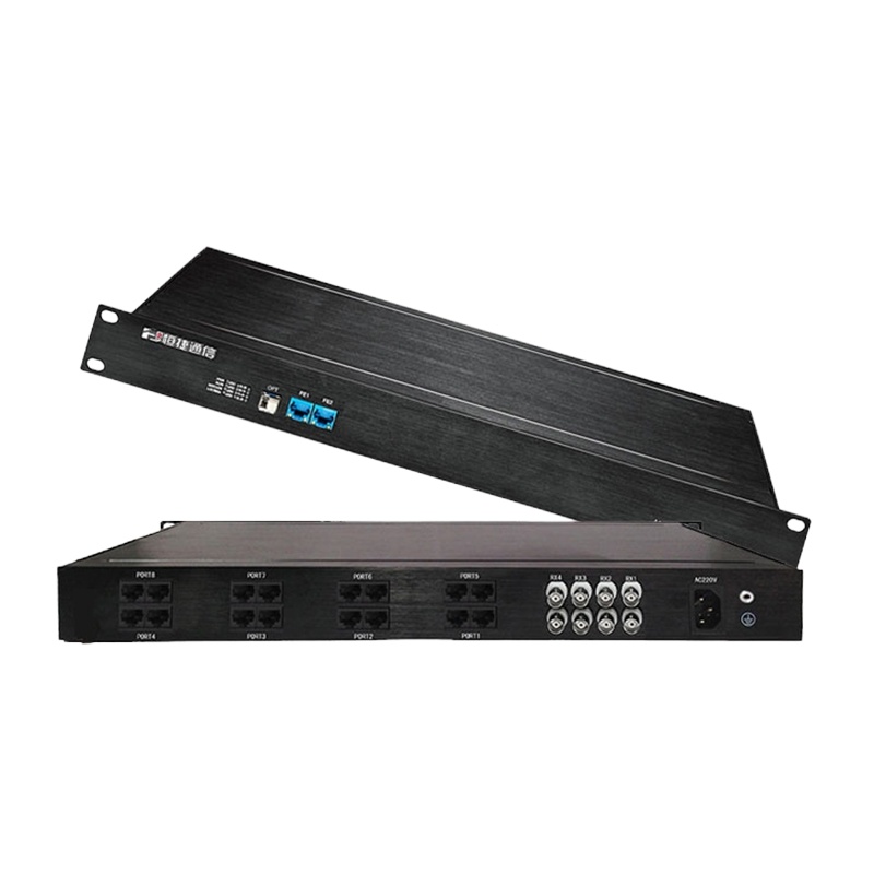 欧隆(OULONG)-A2010E(光纤传8路电话+8路四线音频) 单纤LC20km 1U机架式 单位:个