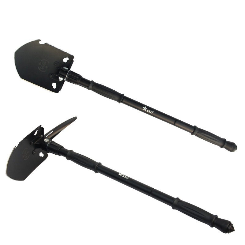 规格[铝合金 把柄长600mm 铲头长 180mm]户外工兵铲多功能折叠铁锹锰钢铲子钓鱼兵工铲