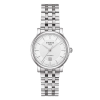 天梭(TISSOT)卡森臻我系列自动机械时尚休闲商务钢带女士手表T122.207.11.031.00