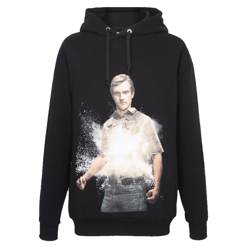 IH NOM UH NIT男士黑色棉质套头连帽卫衣NUS18453 009 BLACK