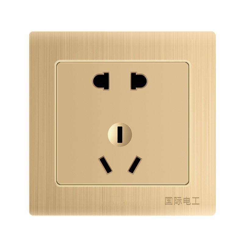 【全套】国际电工86一开五孔插座面板多孔usb16a空调墙壁单开开关插座家用