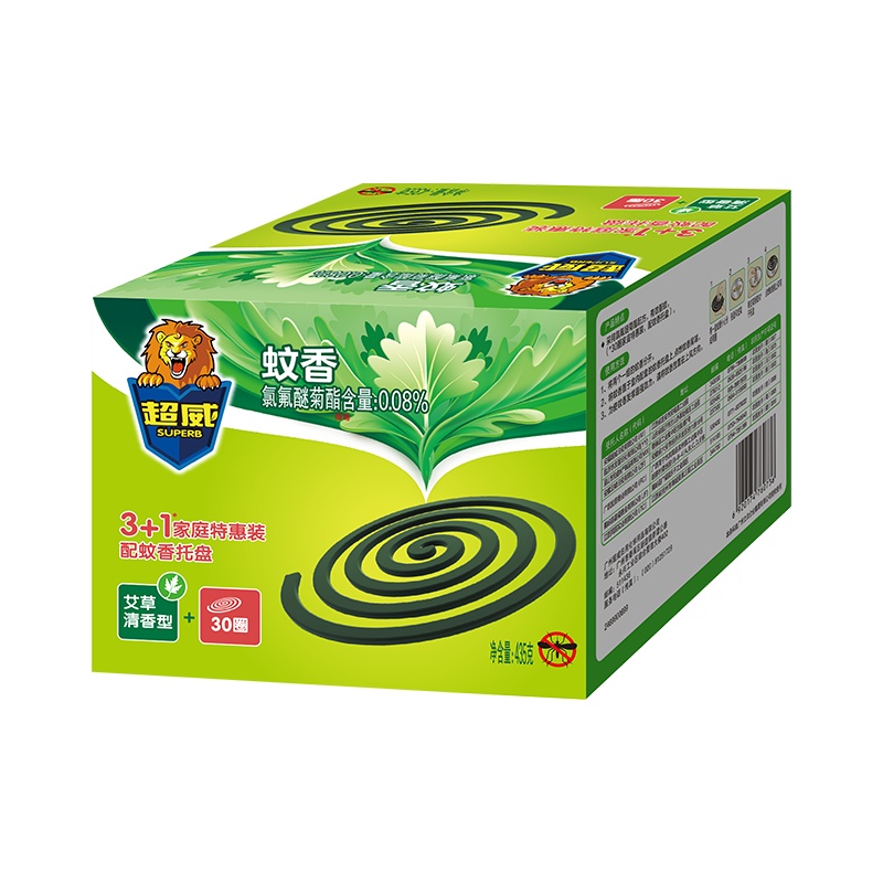 超威黑蚊香清香型30单盘