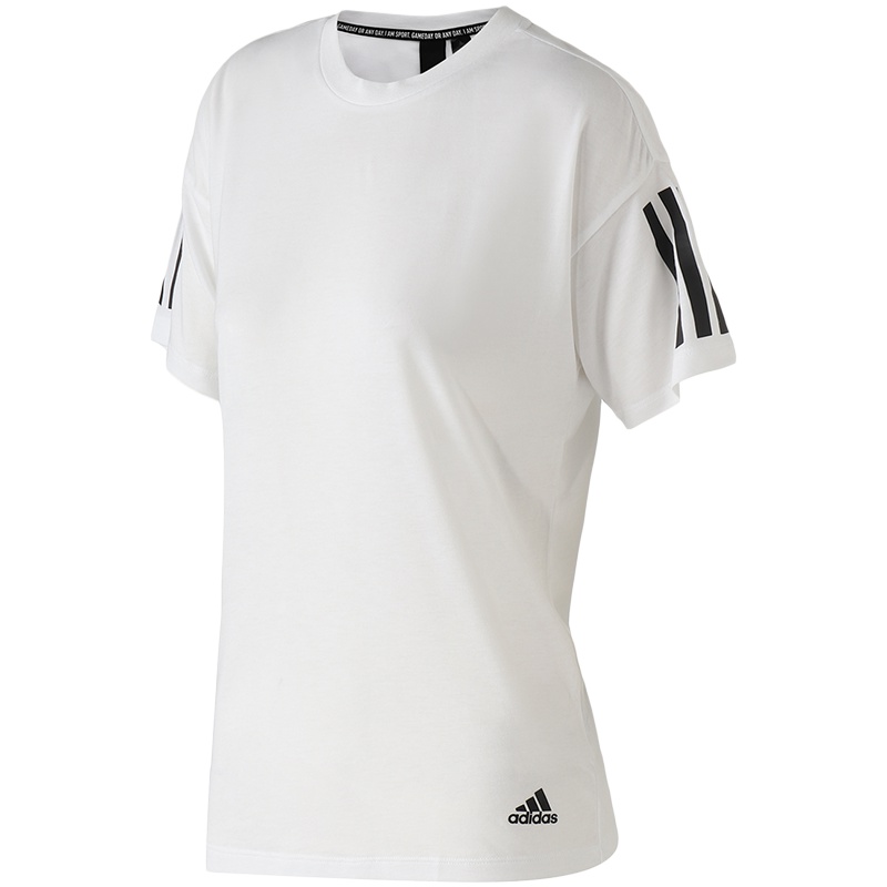 adidas女服短袖T恤夏季圆领休闲运动服DU0011
