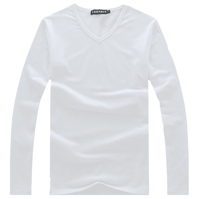 吉普战车JIPUZHANCHE秋冬新款男士长袖T恤肥佬体恤加肥加大码潮胖子打底衫宽松男士体恤棉质高弹力纯色百搭t恤男装-