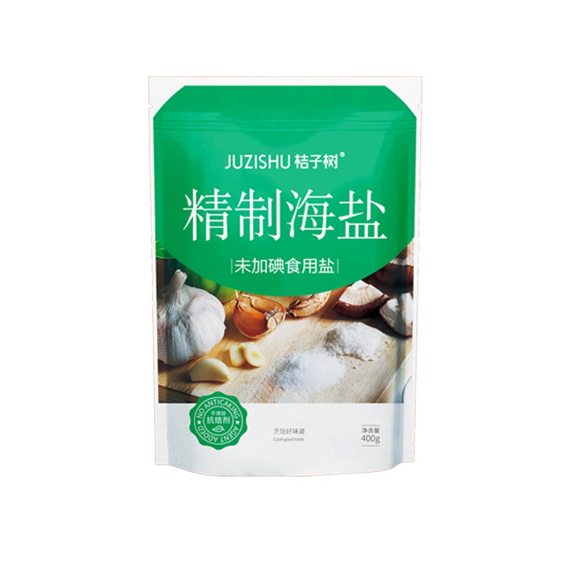 JUZISHU桔子树 无碘精制海盐400g 不添加抗结剂 食盐 不加碘食用盐400g