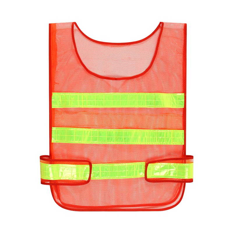 趣行 反光衣 反光背心 橘色网布汽车交通安全警示马甲 环卫施工执勤骑行安全服