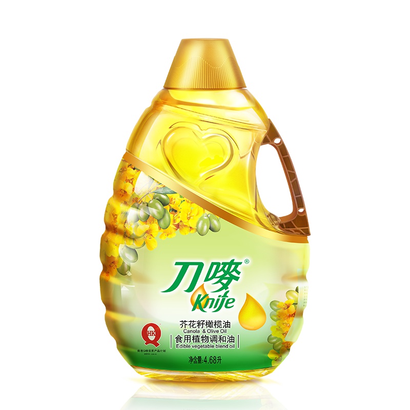 刀唛 食用调和油 非转基因 芥花籽橄榄油4.68L 香港品质