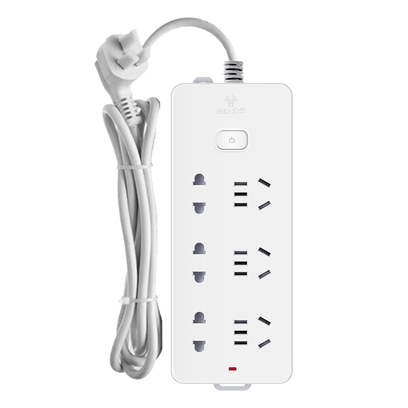 [精选]公牛插座 接线板插线板拖线板插排GN-402 新国标 全长1.8M 6孔