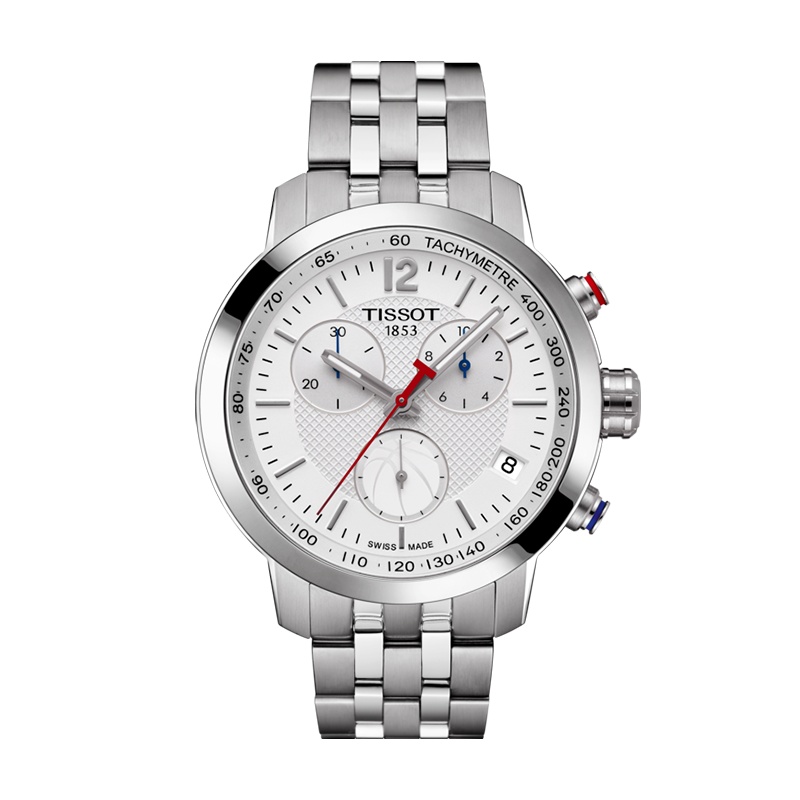 天梭(TISSOT)瑞士手表 骏驰200系列钢带男士石英表 NBA款 T055.417.11.017.01