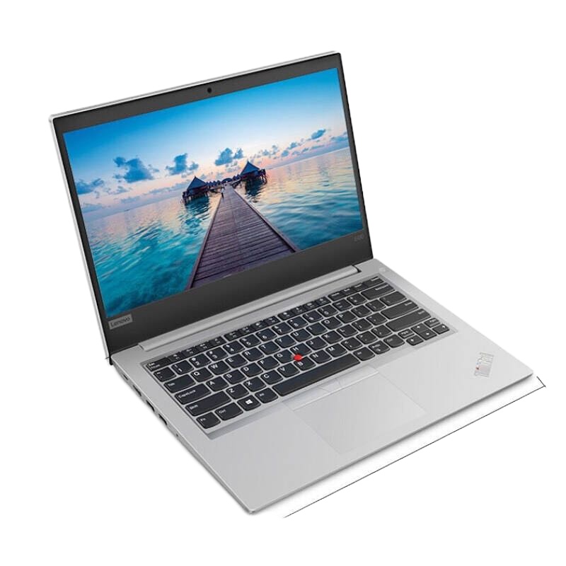 联想ThinkPad E490 14英寸银色笔记本电脑i5/8G内存/2G独显/128GSSD+1T双硬盘支持win7