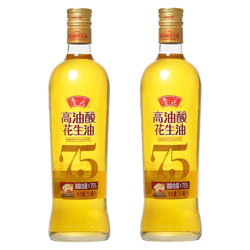 鲁花高油酸花生油750ml*2瓶(春节期间2月3日~2月20日的订单,预计2月20日陆续发货)