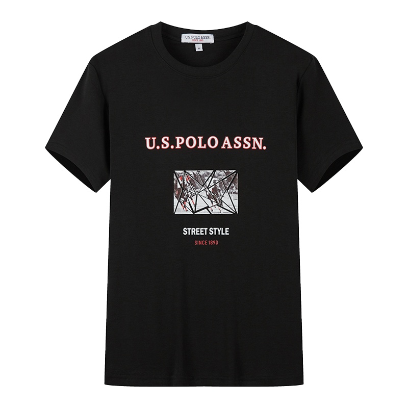 USPOLO ASSN（100%棉）夏季新款男士短袖T恤时尚百搭帅气休闲舒适ins潮