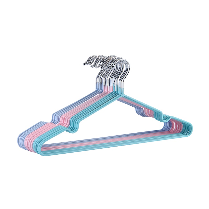 欧润哲 浸塑晾晒衣架 大人家用防滑晾晒收纳晾衣裤架衣撑子干湿两用