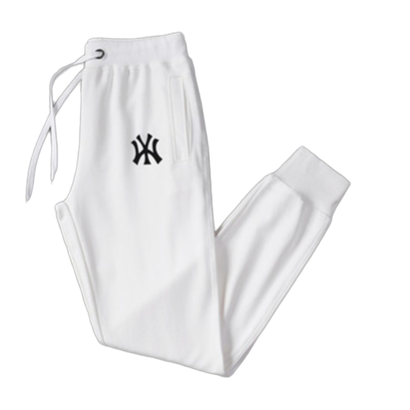 妖艺春秋毛圈NY卫裤女大码全棉休闲运动女裤学生束脚加绒厚款灰色