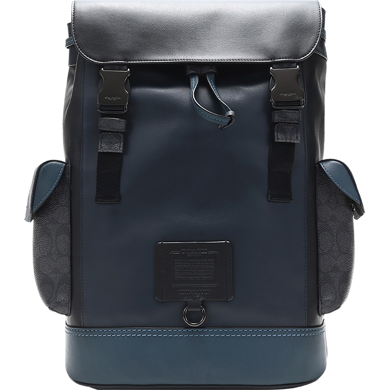 COACH 蔻驰 奢侈品 男士专柜款涂层帆布配皮背包双肩包 76139