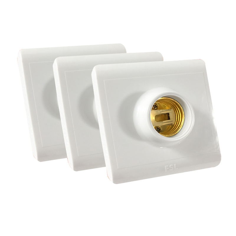 FSL佛山照明e27螺口1-45WLED光源灯座插座灯底LED灯头灯泡灯口座吸顶墙壁明装冷光(5000K以上)