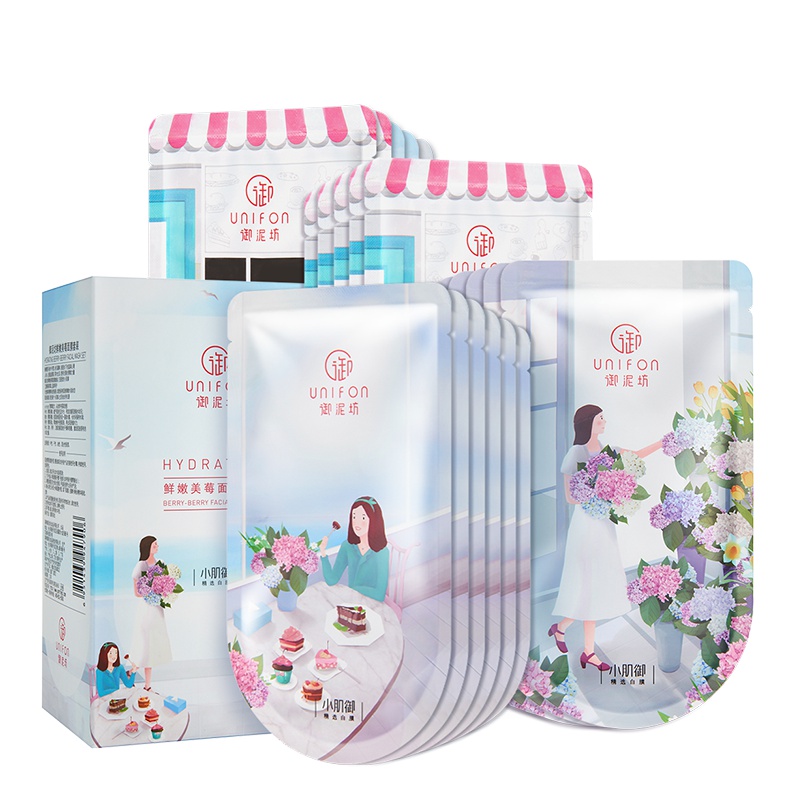 御泥坊小肌御鲜嫩美莓面膜女保湿补水修护提亮肤色苏宁自营面膜男女