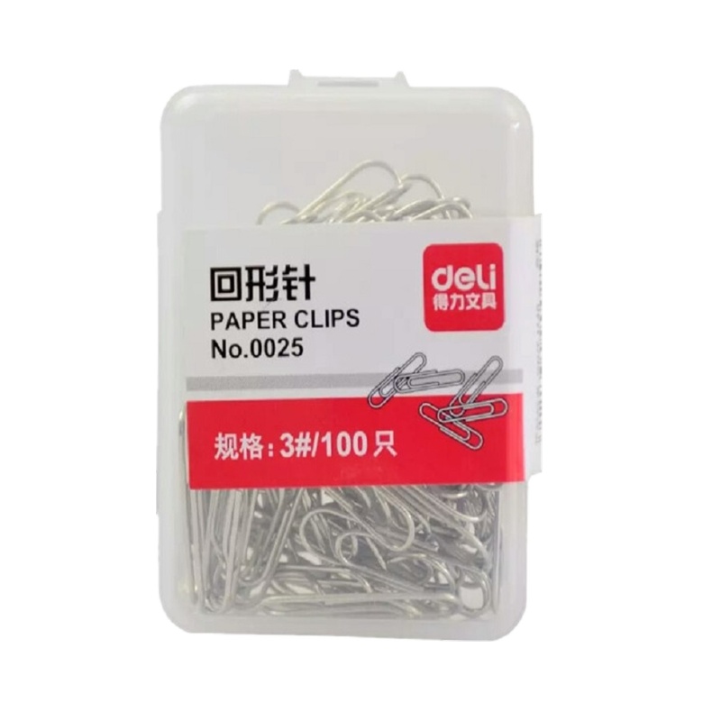得力装订用品回形针25