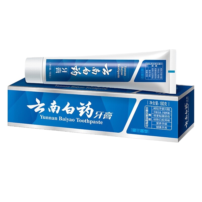 云南白药 牙膏留兰香型单支装180g