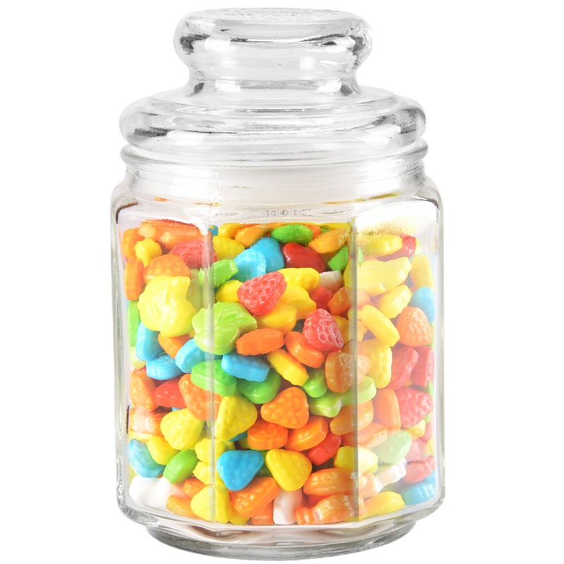 紫丁香 储物罐 加厚全玻璃茶叶罐防潮厨房密封罐750ml SG7275