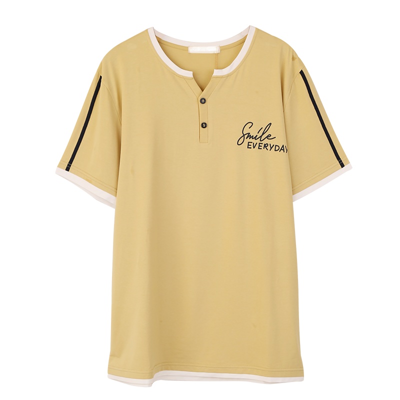 猫人睡衣男夏季薄款冰丝感短袖短裤休闲简约可外穿男士家居服套装