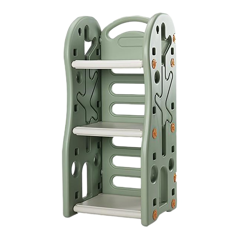 babycare 儿童玩具收纳架 幼儿园宝宝整理架书柜 大容量多层置物架 书架 雾绿8001