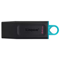 金士顿(Kingston)64GB U盘 DTX高速系统闪存优盘USB3.2 Gen 1黑色
