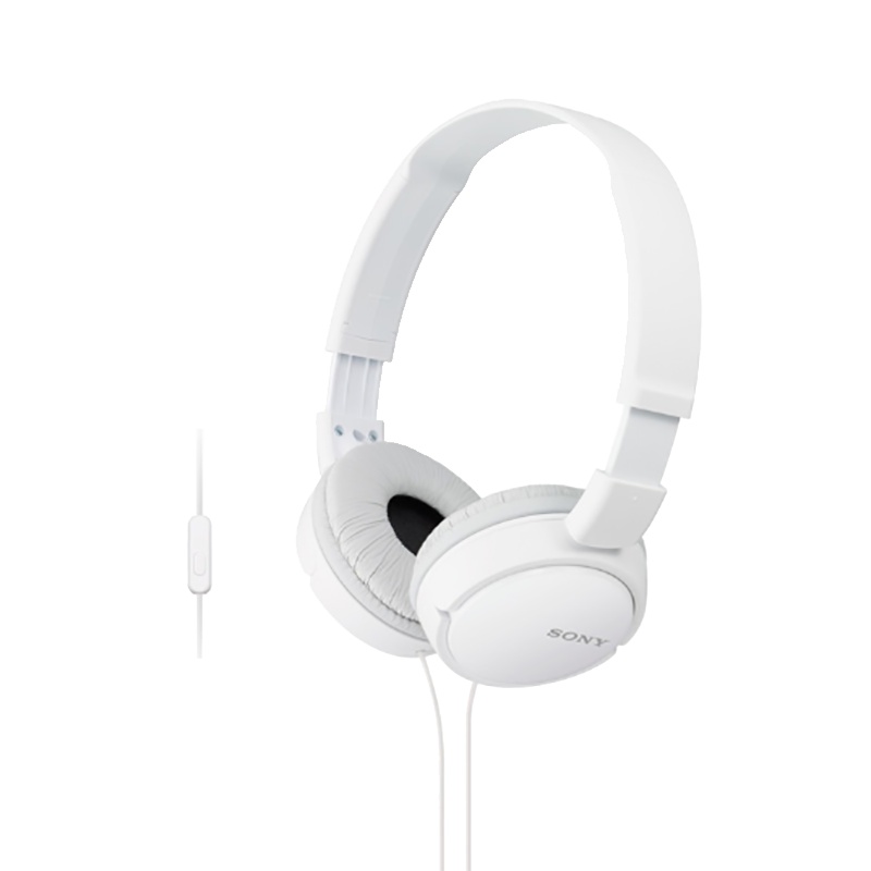 索尼(SONY)MDR-ZX110AP 头戴式立体声耳机 白色