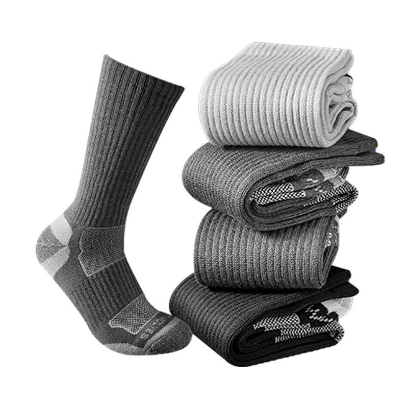 七匹狼 | 高筒运动袜-4双盒装冬季男式户外保暖长高筒袜耐磨抗皱男士袜子