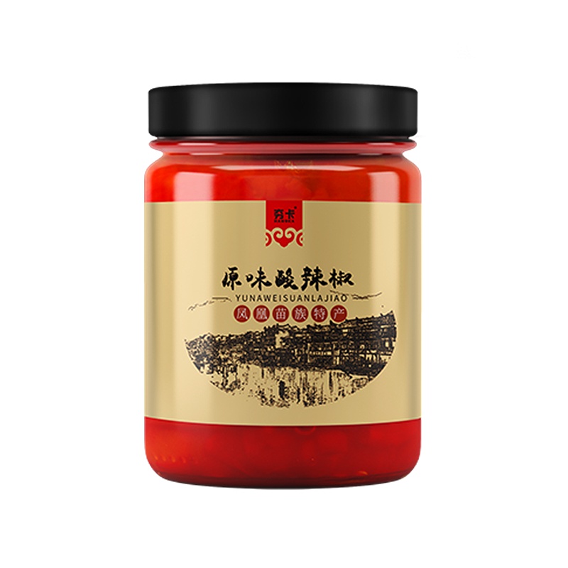 农家原味酸辣椒250g/罐装下饭辣椒朝天椒剁辣椒酸辣鲜香湘西苗族特产