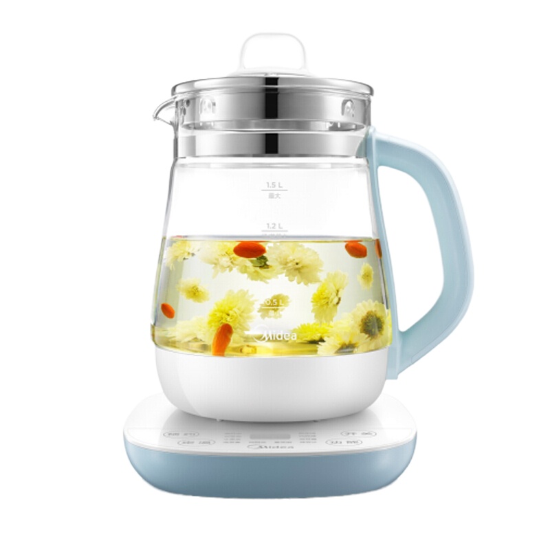 美的（Midea）养生壶MK-GE1513A 微电脑式电茶壶 炖汤煮粥发泡煮水壶1.5L 适用人数3-4人