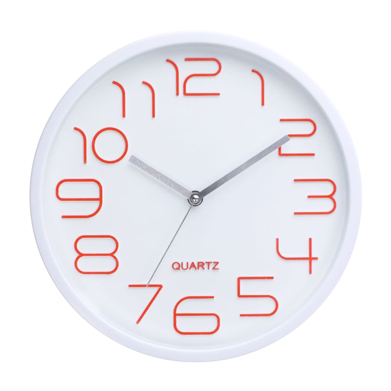 挂钟静音12寸30CM时尚客厅立体数字刻度石英钟表北欧简约时钟