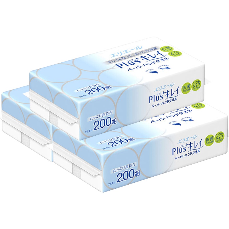 爱璐儿Elleair 大王爱璐儿擦手纸洁净柔软系列系列200抽*3包