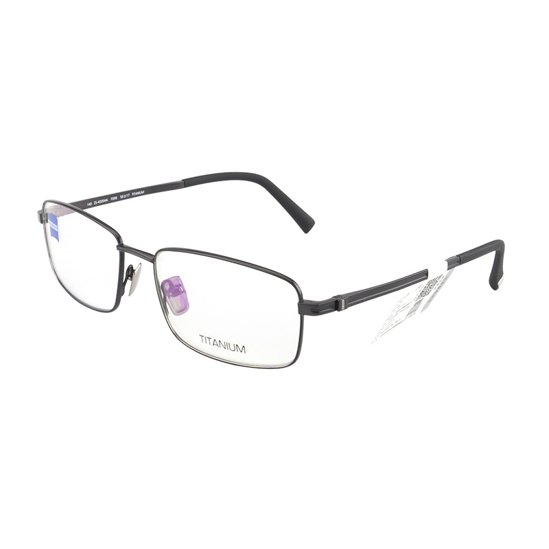 蔡司(ZEISS)光学近视眼镜架 男女款钛商务休闲眼镜框全框 ZS-40004A 56mm