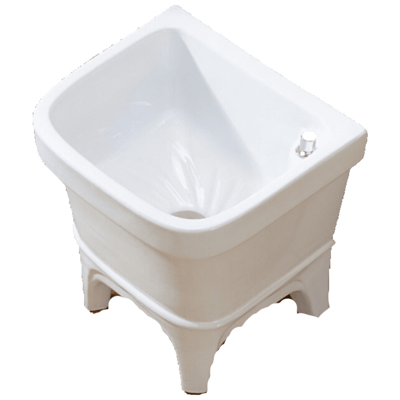 家装节 时尚卫浴 拖把池阳台小号陶瓷洗拖布池墩布池家用卫生间方形自动下水器 放心购安心抵