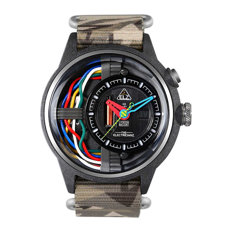 ELZ风靡ins手表 瑞表电工中性夜光NFC小众大表盘石英男士手表A1A/03-ELZ003