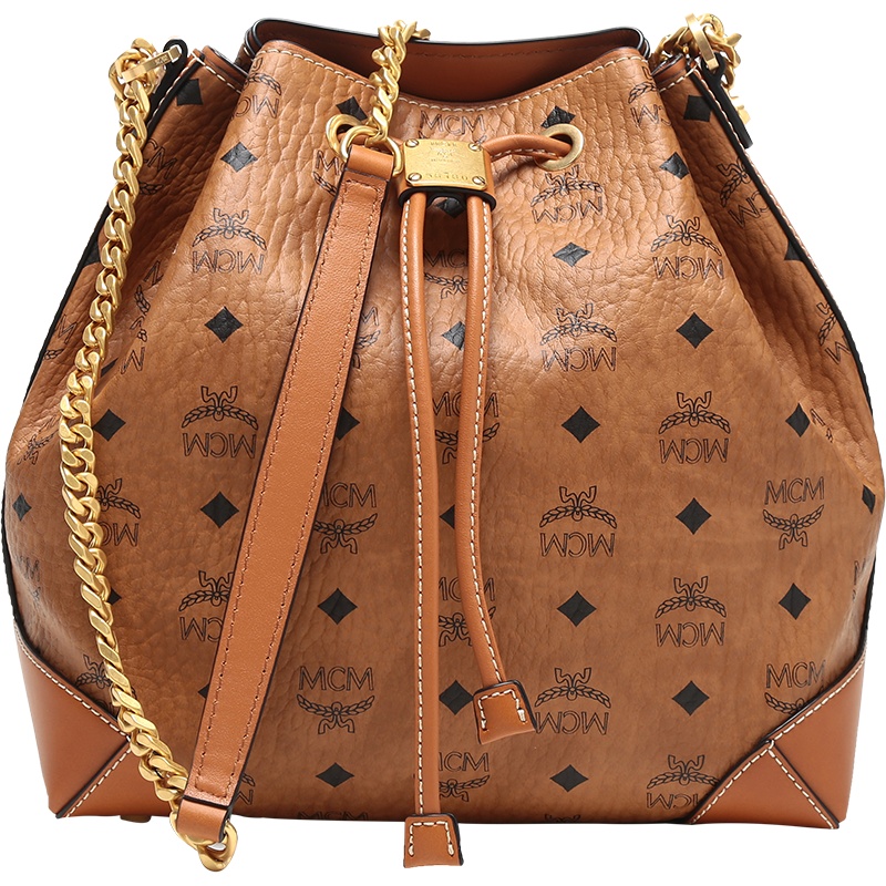MCM 女士 人造革/牛皮革Berlin手提单肩包水桶包小号 MWDAABF02