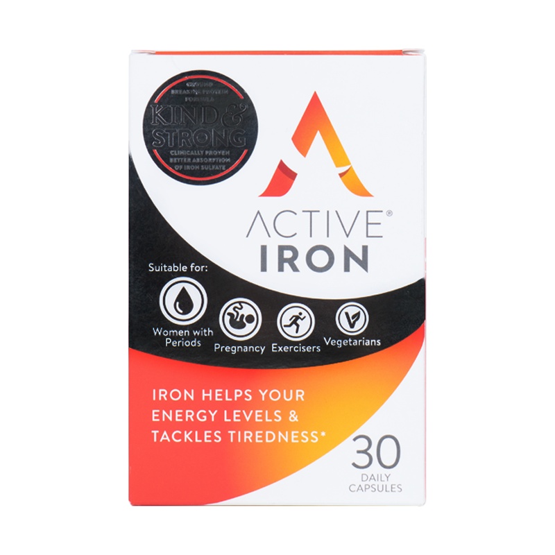 爱尔兰补充铁剂Active补充铁胶囊贫血抗疲劳补气血进口成人补充铁元素 Beauty Rush 膳食营养补充剂