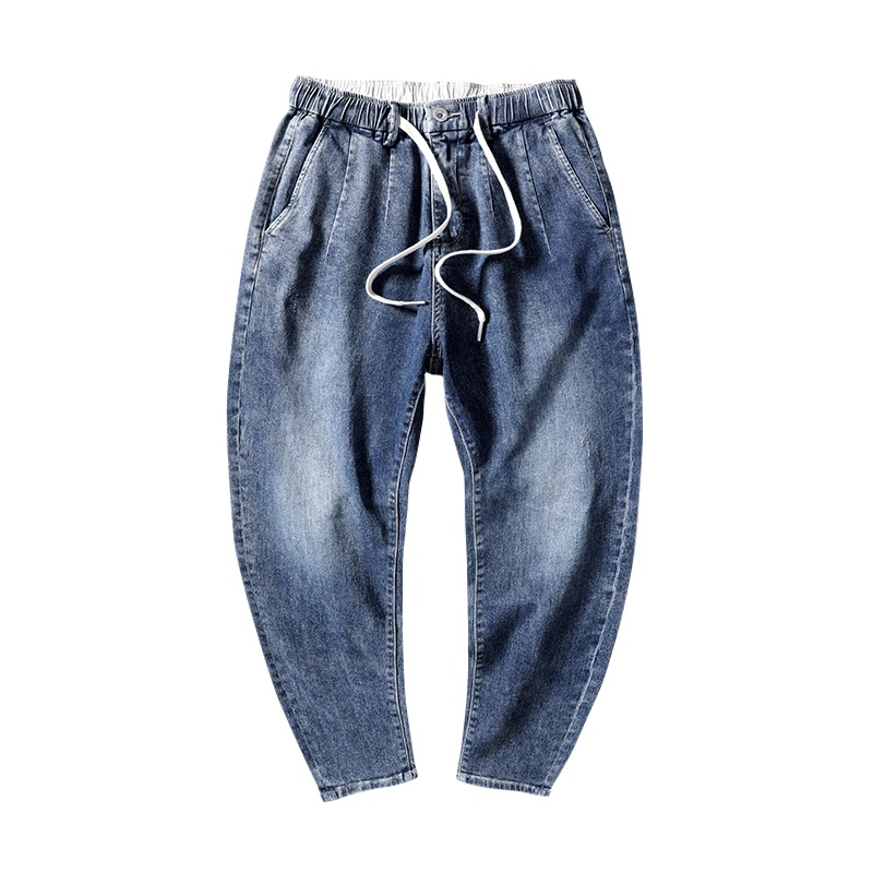 Jussara Lee2021春夏新款高弹力牛仔裤男直筒休闲百搭弹性男士牛仔裤宽松直筒男装长裤子男裤子