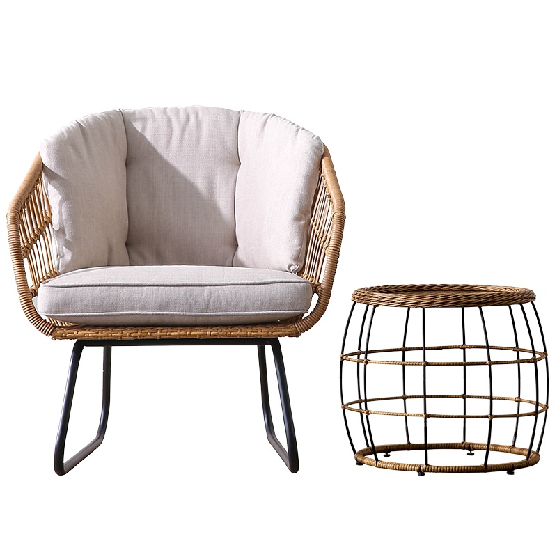 [休闲家具]全友家居 阳台休闲茶几藤椅休闲茶几椅