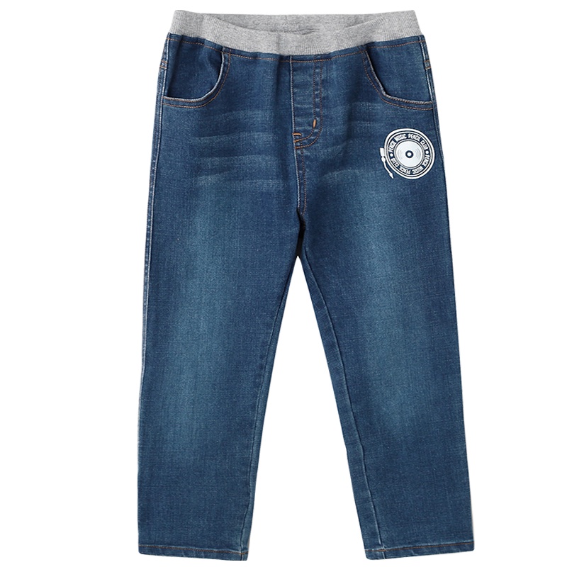 铅笔俱乐部童装2019秋装新款男童牛仔裤子儿童长裤中大童牛仔长裤