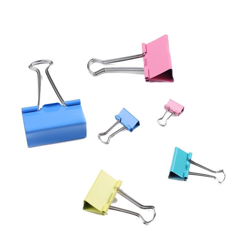 晨光(M&G)ABS92740 32mm彩色长尾夹 3筒 24只/筒 强力夹 文件夹 办公用品 长尾夹/白钢夹/票夹