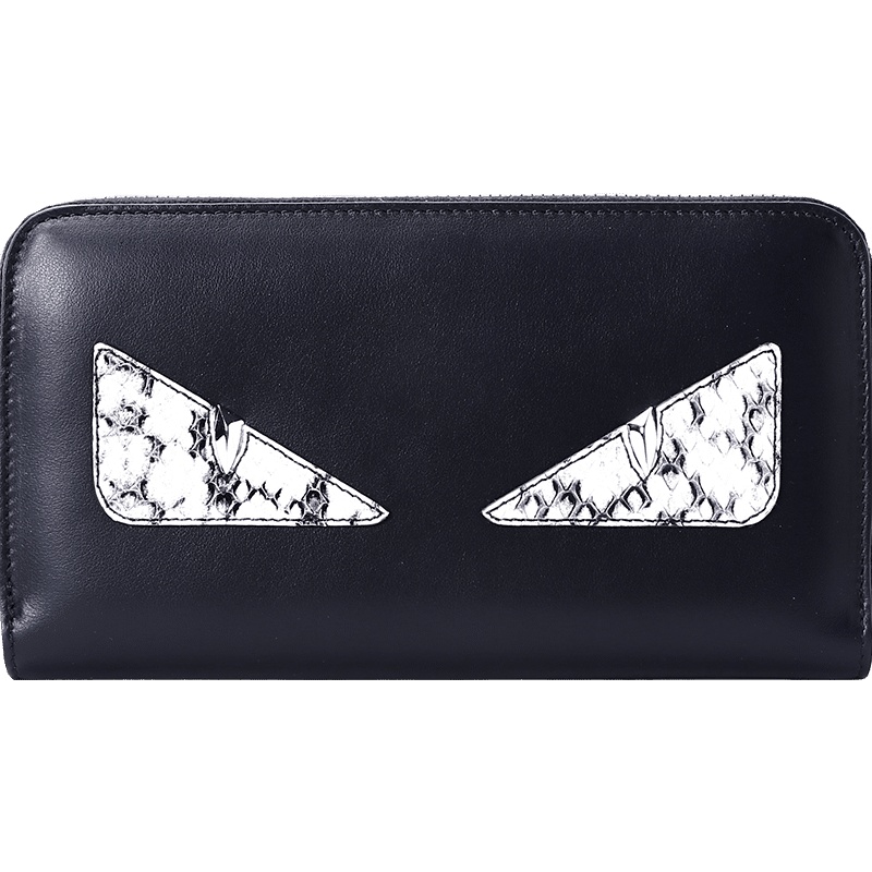 FENDI/芬迪 女钱包小怪兽眼睛拉链钱夹8M0299 19x10.5x2.5CM