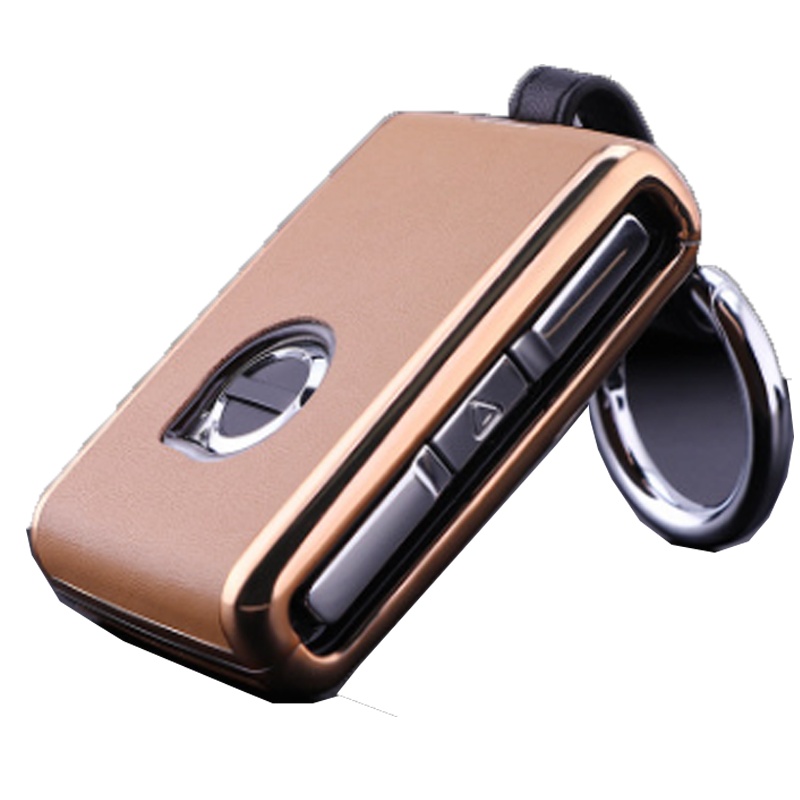 富屯 沃尔沃钥匙包适用沃尔沃XC90S90V90XC60汽车钥匙包壳套 银黑色